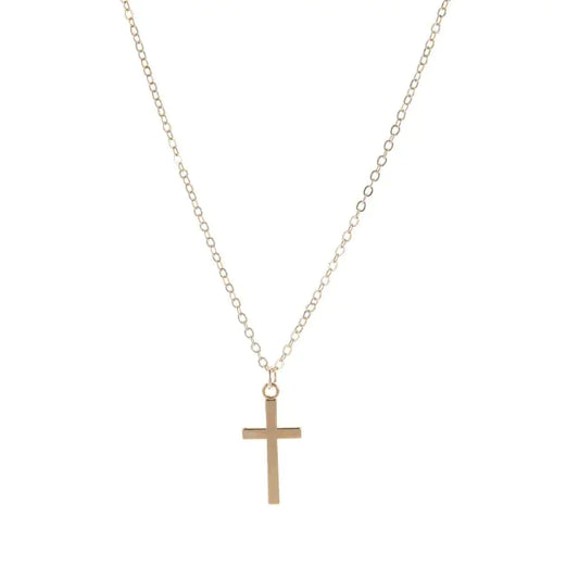 Stylish Cross Pendant Necklace in Gold and Silver