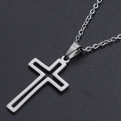 Titanium Steel Cross Necklace - Christian Symbol