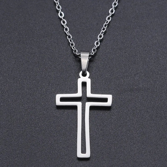 Titanium Steel Cross Necklace - Christian Symbol